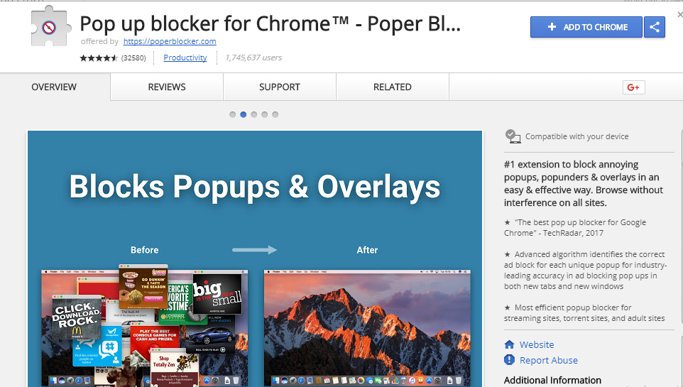 google chrome pop up blocker software